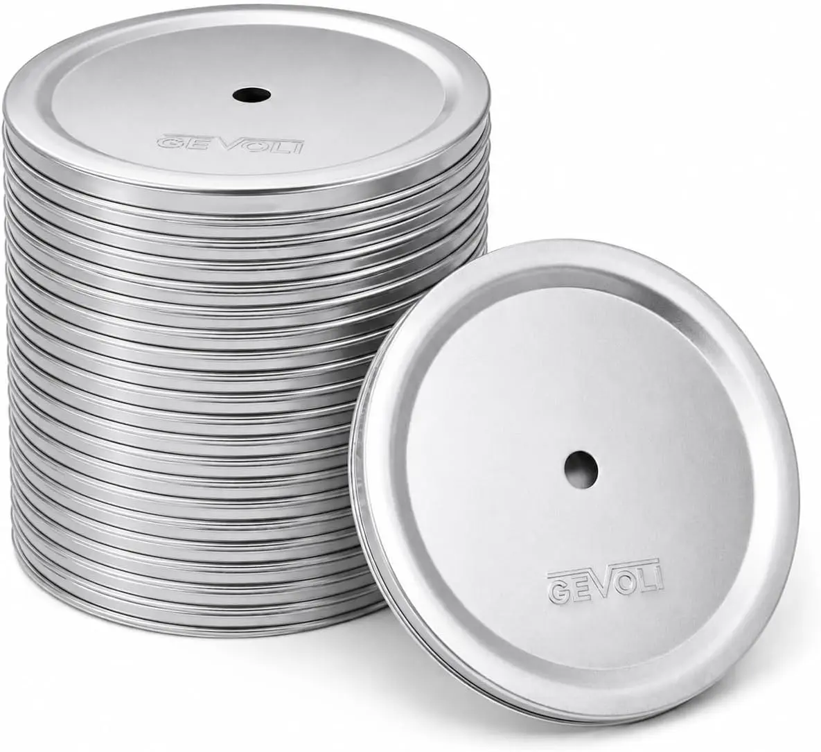 20-Pack Aluminum Lids, Designed for (20oz) Top Cup Reusable Party Cups | Spill Resistant Covers with Straw hole, Reusable, Recyclable