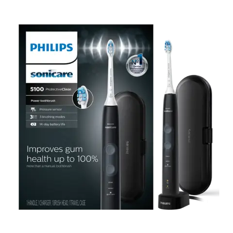 Philips Sonicare ProtectiveClean 5100 | Various Colors, Rechargeable Electric Toothbrush, Oral Cleansing