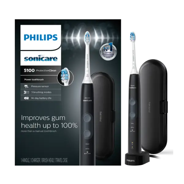 Philips Sonicare ProtectiveClean 5100 | Various Colors, Rechargeable Electric Toothbrush, Oral Cleansing