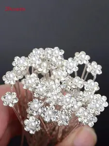 Elegant Fashion U-Shaped Hair Clips Set, 20 Pieces Bridal Wedding Accessories, Daily Use Hairstyles Pins, Photo Shoot Hair Decorations, Hairpins