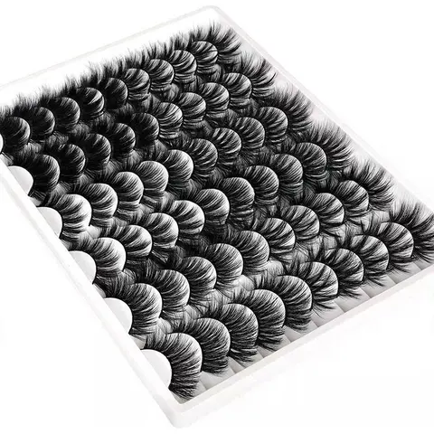 Lightweight Fluffy False Eyelashes, 30 Pairs Wispy Cat Eye Faux Lashes, Natural Curling Soft Strip Lashes, Full Volume Eyelash for Eyelashes Extensions, Summer Cosmetic Gift, Multi-layer Eyelashes, Layered Fluffy Eyelashes, Fake Eyelashes