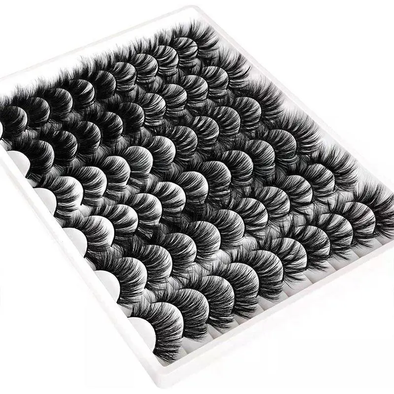 Lightweight Fluffy False Eyelashes, 30 Pairs Wispy Cat Eye Faux Lashes, Natural Curling Soft Strip Lashes, Full Volume Eyelash for Eyelashes Extensions, Summer Cosmetic Gift, Multi-layer Eyelashes, Layered Fluffy Eyelashes, Fake Eyelashes