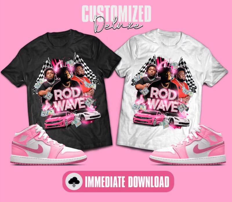 Pink & Blue Digital Graphic Tee Rod Wave Vintage Bootleg Merch