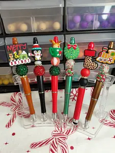 One Christmas beaded pen pick on live