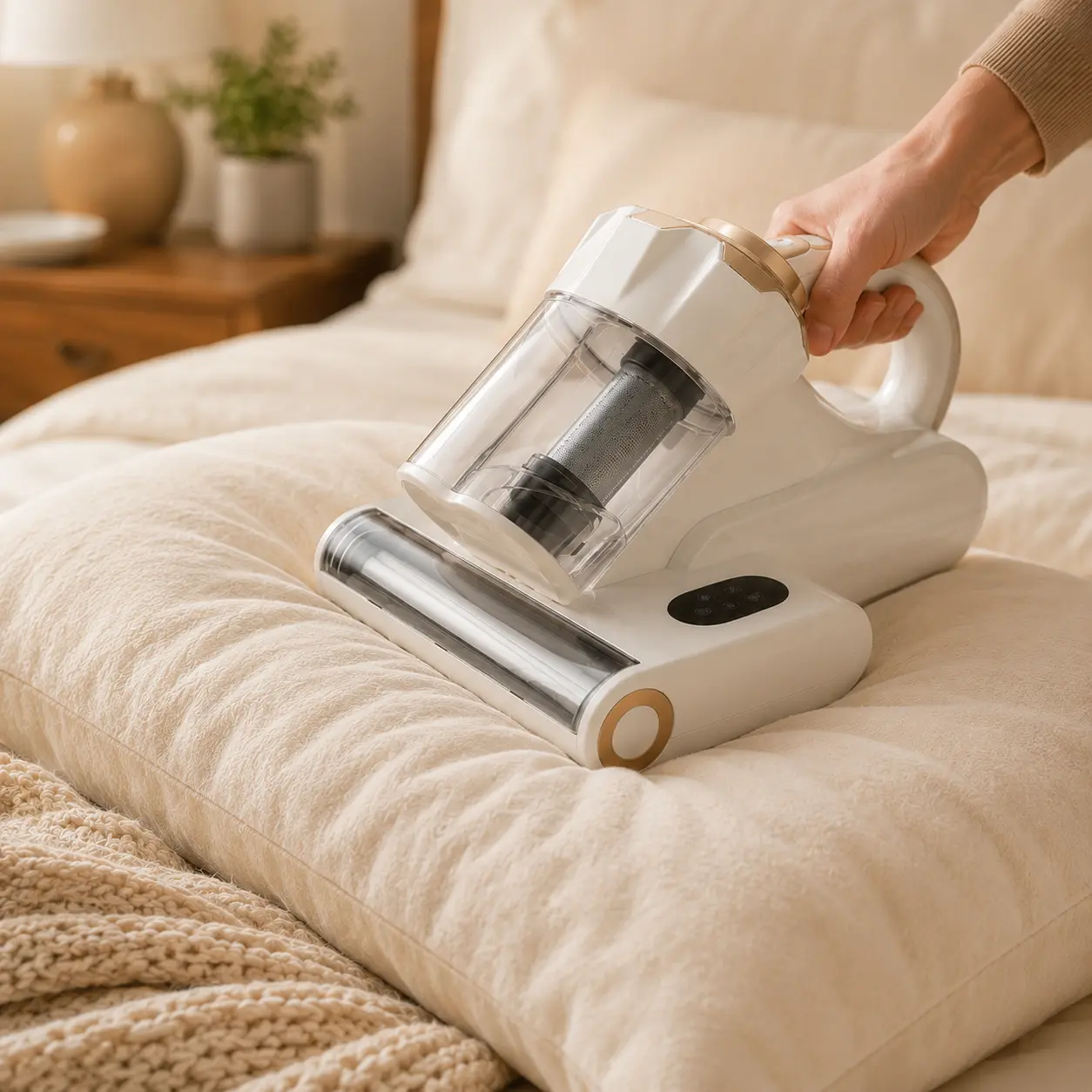 Handheld Mattress Vacuum with HEPA Filter — Bed, Sofa & Upholstery Cleaner | Safe Clean