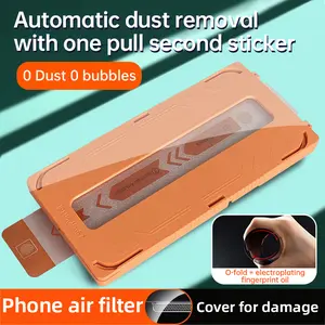 Full series tempered glass screen protectors for iPhone 16 Pro Max, 15 Pro Max, 14 Pro Max, 13 Pro Max, 12 Pro Max, 11 Pro Max, Pro Plus, X, Xs Max, X, Xr, with self-adhesive dust edge frames and speaker-protecting films