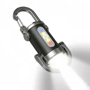 RENZEC Compact Keychain Flashlight Rechargeable, 800 Lumens Bright COB Light with 6 Modes, Pocket Size EDC Torch for Travel, Night Walk & Gift Idea