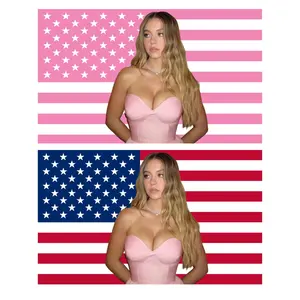 Sydney Sweeney USA Flag Wall Flag Tapestry – USA Celebrity Poster Banner for Bedroom, Dorm Room, Man Cave Decor, Fan Gift