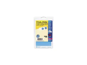 Avery 05461 Print or Write Removable Color-Coding Labels, 3/4in dia, Light Blue, 1008/Pack