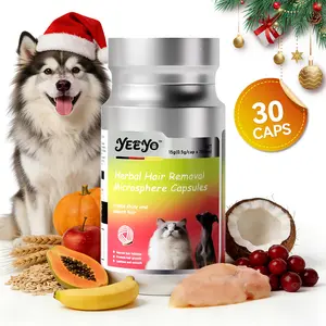 Yeeyo Herbal Hairball Relief Capsules for Cats & Dogs – Taurine,Pumpkin, apple, chicken flavor,Gentle Hairball Control, Digestive Support & Shiny Coat Formula,for Seasonal Allergies, Gut, and Digestive Health. Vet-Reviewed, Premium- Supplements