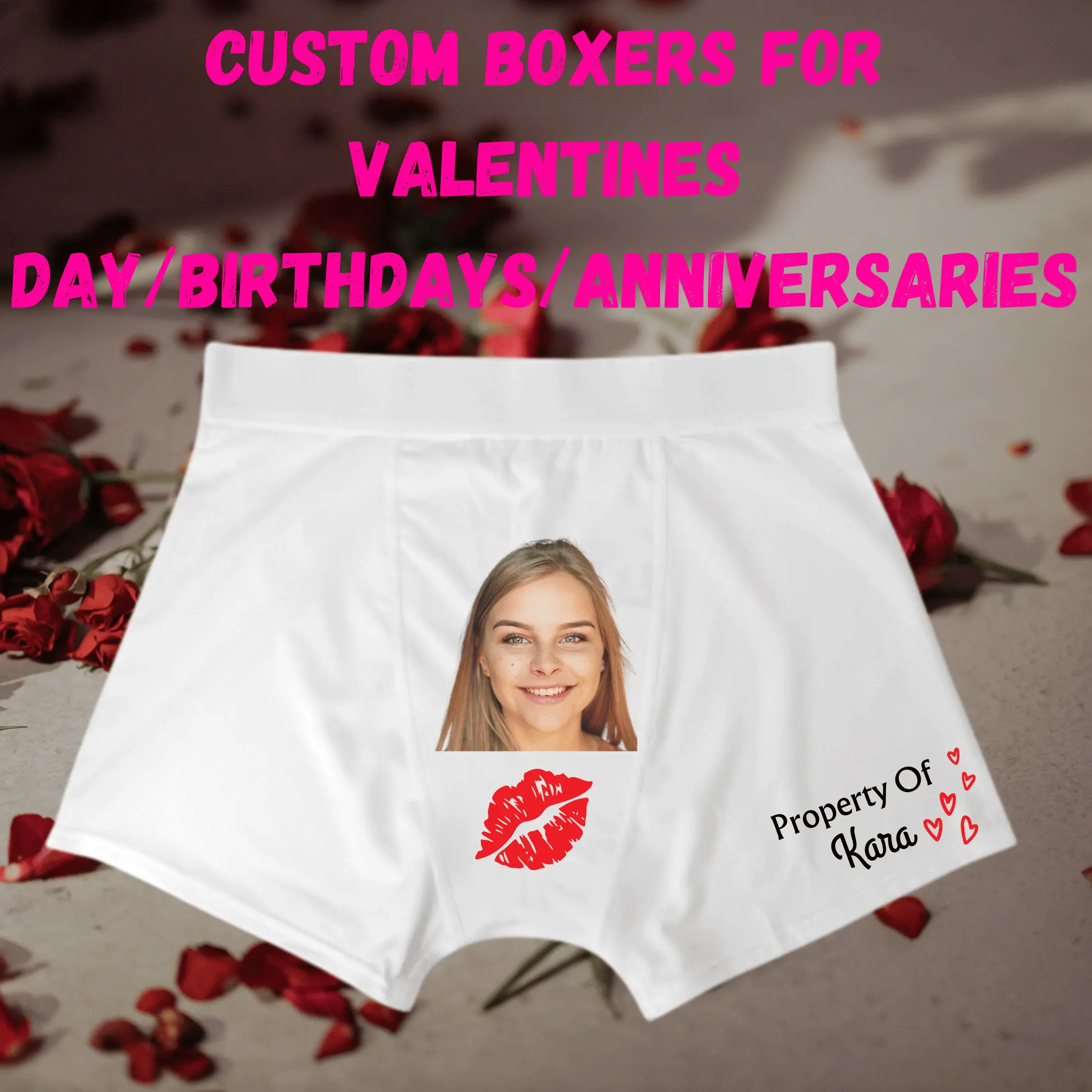 Custom Boxers Valentines Gift Boxers with Face Personalized Underwear Anniversary Gift Menswear Briefs Customized