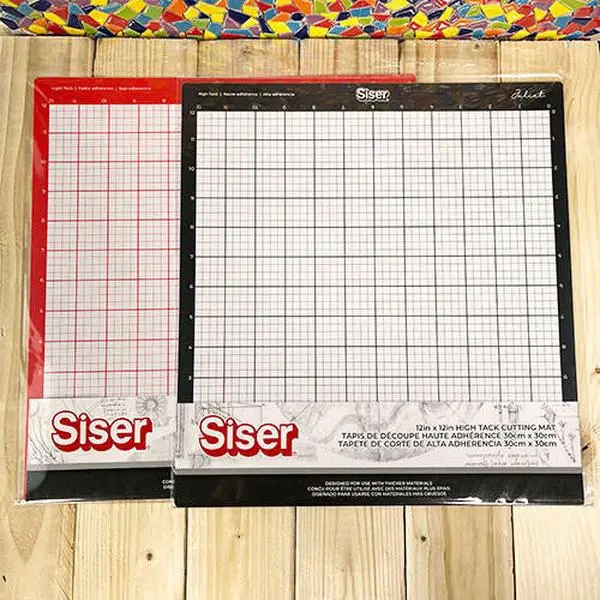 Siser Light and High-Tack 12"x12" Vinyl Mats, Cutting Supplies for Siser Romeo™ and Juliet™ Die-Cutting Machines, Scrapbook Materials for DIY Projects