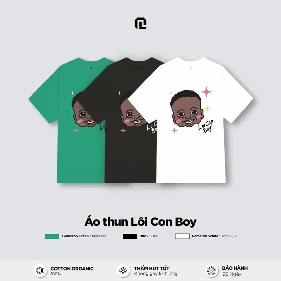 Loi Con Boy T-shirt Material: 100 Organic Cotton Brand: Quang Linh x MAMA