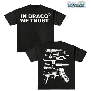 Which We Trust In Draco, Is Printed On Both Sides Of Firearms, A Must-Have Fashion Item For Inspirational Men, A Men's T-Shirt With Round Neck And Short Sleeves, Cotton Casual, Loose And Versatile, And A Must-Have For Outdoor Sports.