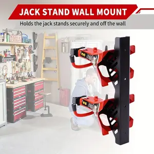 Heavy-duty metal bracket wall-mounted storage rack, jack hook, garage tool rack, multi-layer reinforced design, screw installation, pressure-resistant and deformation-proof