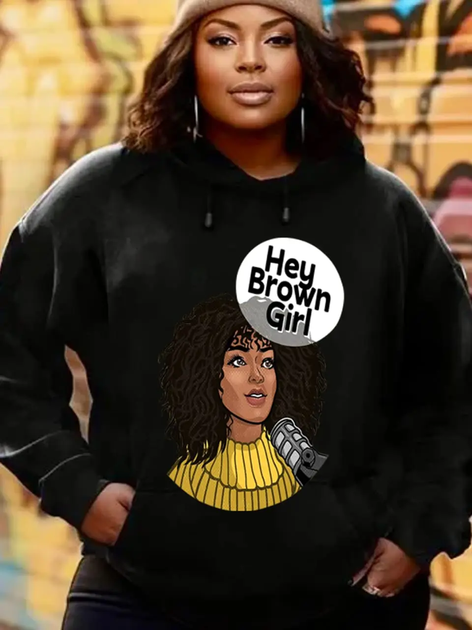 Hey Brown Girl Sweatshirts White, Brown, Black Edition
