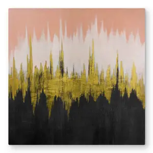 212 MAIN 32x32 in Lightweight Aluminium Metal Print Wall Art - Artistic Minimalist Geometric Zigzag Abstract, Colorful Artwork for Modern Home Decoration, Ideal Gift