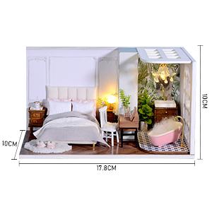 DIY Mini Dollhouse Kit With Dust Cover, Suitable For Bedroom And Study Decoration, A Meaningful And Ideal Gift For Craft Enthusiasts.