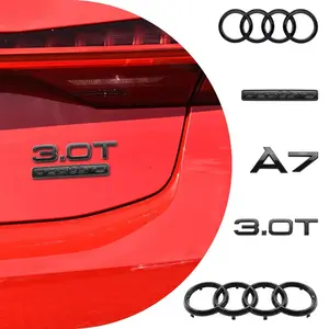 ABS Car Hood Front Rear Trunk Emblem Badge Car Logo Car front grille For Audi A7 2012-2018 Car Series Vehicle