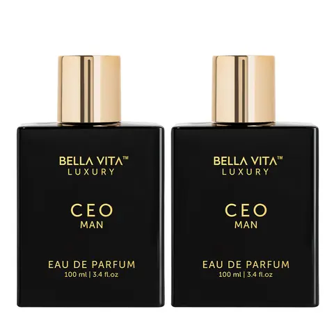 Bella Vita Luxury's CEO Man x 2 |  Eau De Parfum | Lemon, Lavender, Tonka & Agarwood | Long Lasting Perfume for Men | 15% Perfume Oil Concentration | Vegan Perfume | 3.3 Fl.oz