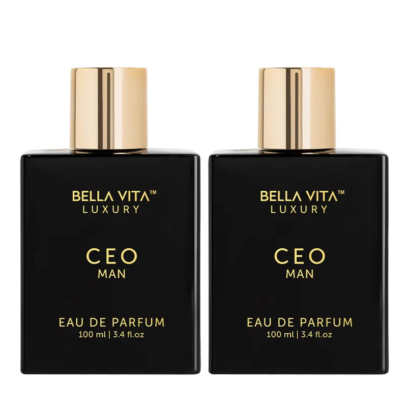 Bella Vita Luxury's CEO Man x 2 |  Eau De Parfum | Lemon, Lavender, Tonka & Agarwood | Long Lasting Perfume for Men | 15% Perfume Oil Concentration | Vegan Perfume | 3.3 Fl.oz