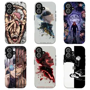 FL-JJK Ryomen Sukuna & Gojo Phone Case Cool Aesthetic Manga Protective Phone Case For iPhone 11 12 13 14 15 16 17 Air Pro Max for Samsung S26 S25 S24 S23 S22 S21 Case,Gift for her/him