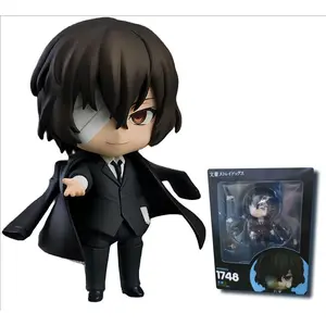 10CM Bungo Stray 1191 Ryunosuke Akutagawa 676 Nakahara Chuya 657 Dazai Osamu PVC Action Figure Toy Anime Q Figurine Model Doll