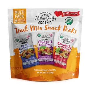 Nature's Garden Organic Trail Mix Snack Packs, Multi Pack 1.2 oz - Pack of 24