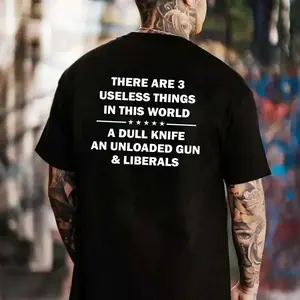 There Are 3 Useless Things A Dull Knife An Unloaded Gun & Liberals T-Shirt, Republican Shirt, Conservative Tee, Funny Shirts