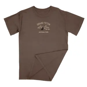 Grand Teton National Park Embroidered T-Shirt | Unisex | Wyoming | High Quality | Comfort Colors | Embroidery