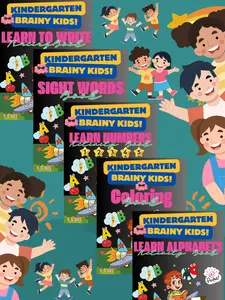 Kindergarten Readiness Educational Book Kindergarten Brainy Kids Ultimate Learning Bundle – The Must-Have Kindergarten Readiness Educational Book Set for Ages 3-6 - Learn Alphabets, Numbers, Sight Words, Colors, Challenges - Perfect for Pre-K Success