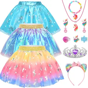 Princess Dress Up for Girls 4-6,Light Up Dress Up Clothes Toddler Toy,Kids Toys for 3-6 year old Girl Birthday Gift