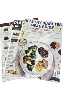 Laminated 3-Count Diabetes Meal Planner & Food List Chart, Diabetic Diet Guide with Glycemic Index, Healthy Cookbook & Meal Plan for Type 1, Type 2 & Pre-Diabetics