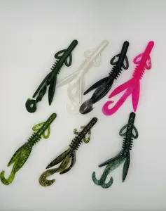 4.5" Brush Hog Rubber Worm Fishing Lure