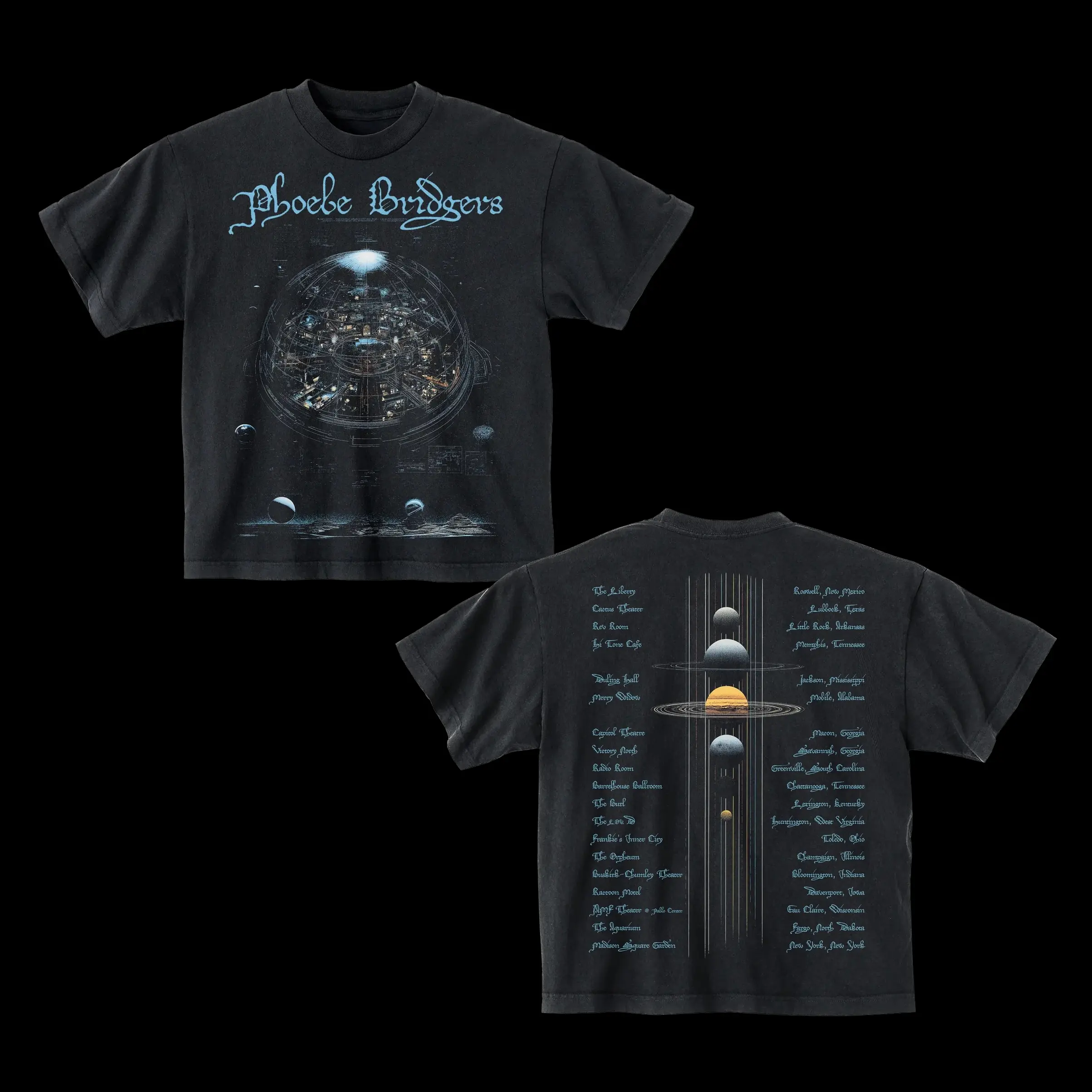 Retro Phoebe Bridgers Tour High-Quality Unisex Cotton T-Shirts, Graphic Vintage Phoebe Bridgers Merch Streetwear Graphic Shirt Gift for Indie Rock Fans