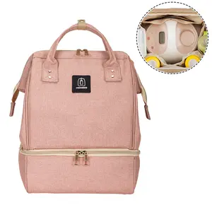 Breast Pump Backpack - Lunch Bag Double Layer with Insulation Layer & USB Charging Port