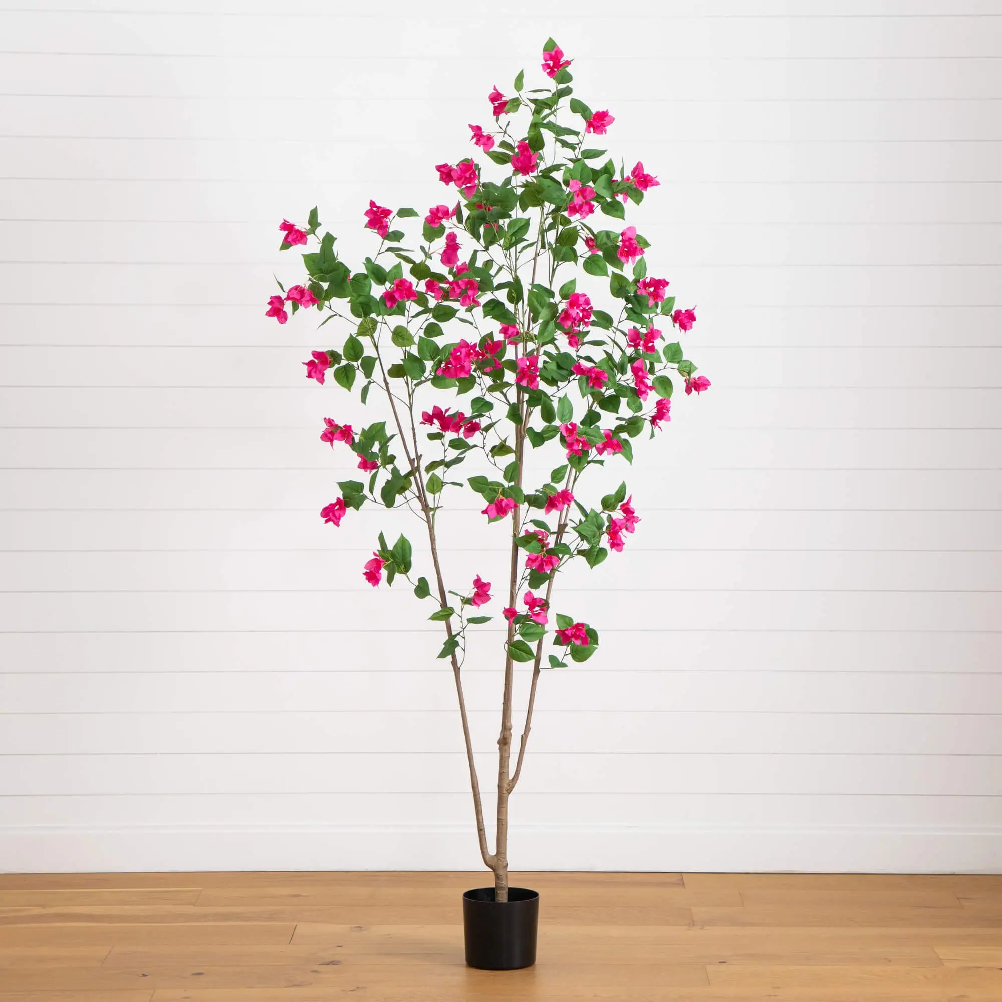 8ft Bendable Greek Artificial Minimalist Bougainvillea Tree, Mediterranean-Style Home Decor Piece with Darker Hues for Balance, Decorative Plant