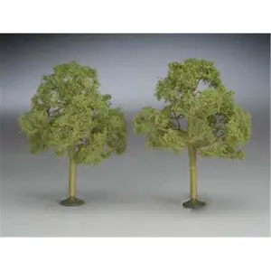 212 MAIN Bachmann Williams O 5.5 in. Decorative Elm Trees - 2 Pieces, Realistic Look, Removable Base, Home Decor Plants