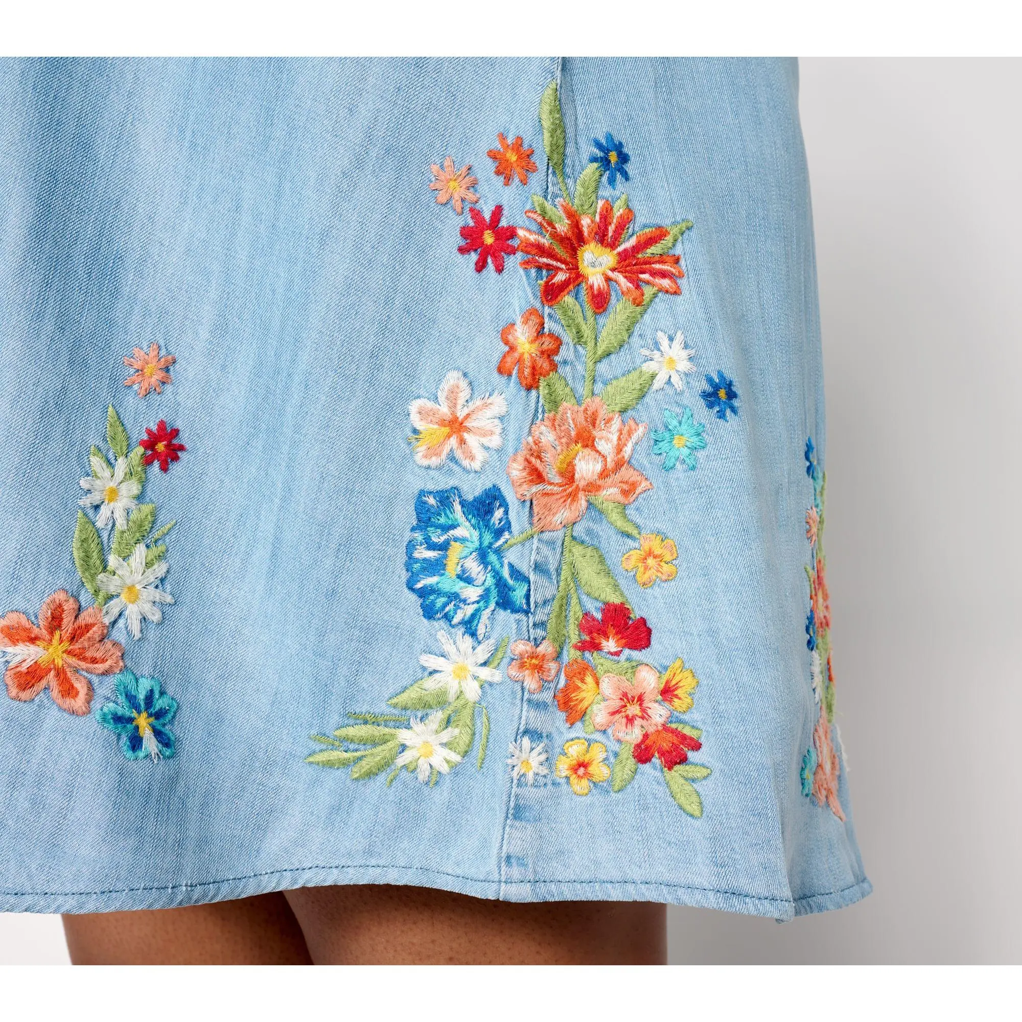 Driftwood Jeans Scottie Long Sleeve Tencel Dress - Bouquet