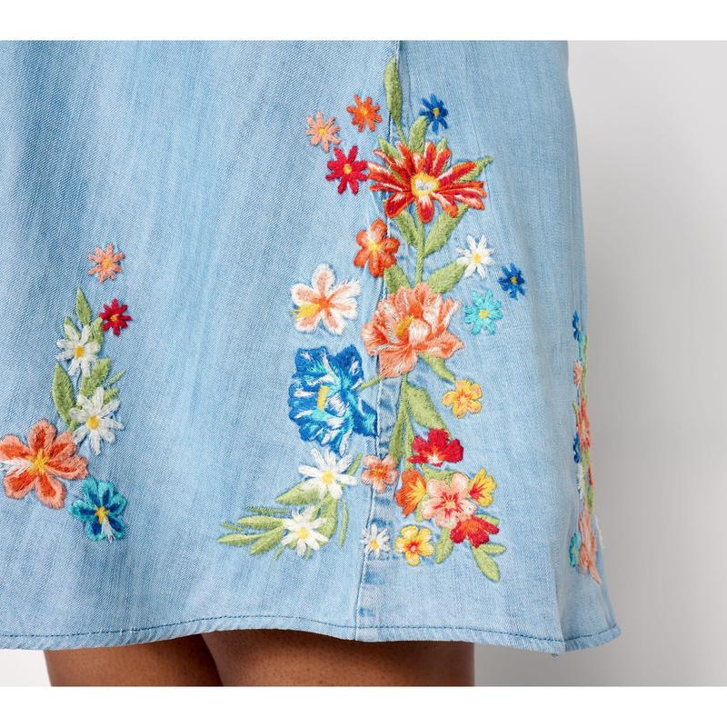 Driftwood Jeans Scottie Long Sleeve Tencel Dress - Bouquet