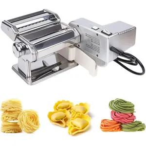 Electric Pasta Maker with  Automatic Pasta Machine with Hand Crank and Multifunctional Rollers