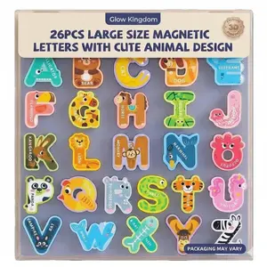 26Pc Magnetic Animal-Themed Alphabet Letters for Toddlers and Kids, Colorful Animal-Themed ABC Fridge Magnets for Early Spelling and Letter Recognition, Fun Preschool Learning Gift for Ages 3–5 for Home or Classroom