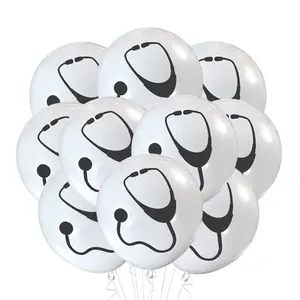 Malayan Products Stethoscope Balloons Latex 12ct Medical Party Event Decorations 12in Standard Size Ideal for Birthdays Doctor Nurse Theme
