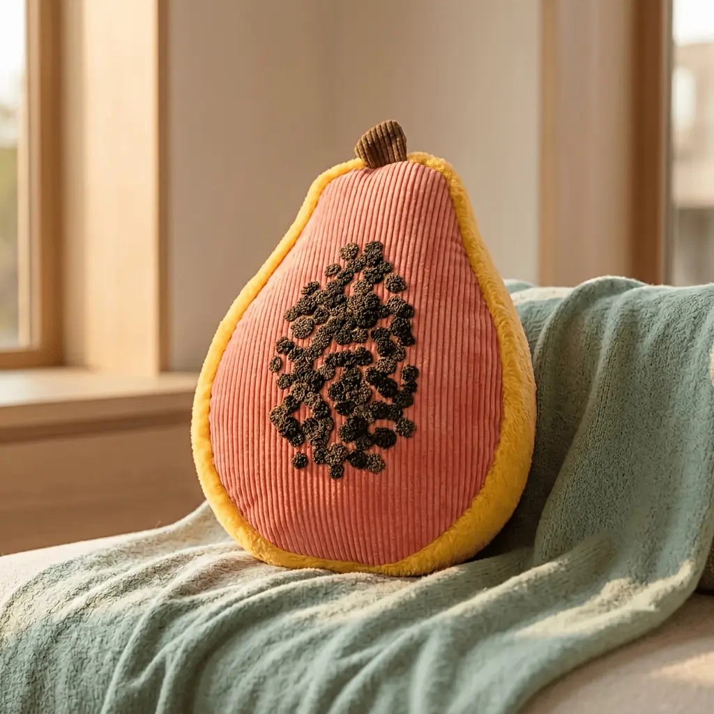 Vibrant Fruit-Shaped Throw Pillow: A Decorative Pillow Perfect for The Bedroom. Infuse Your Sleeping Space with a Touch of Vitality - Soft to The Touch And Quick to Spring Back to Shape