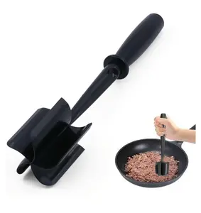 Meat Chopper Utensil for Ground Beef-Brilliant Innovation Quickly Breaks Up Frozen Hamburger, Meat, Chicken, Turkey, Mashed Potatoes, Dishwasher Safe