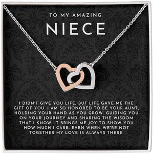 To My Niece Necklace From Aunt, Aunt Niece Necklace, Meaningful Gifts for Niece from Aunt, Aunt and Niece Gifts, Niece Gifts from Aunt, Uncle and Niece Gift, Gift from Uncle, Special Niece Jewelry