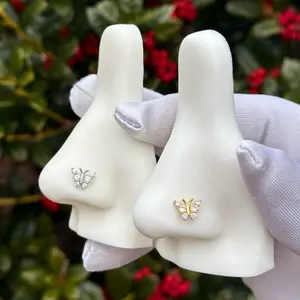 butterfly nose ring piercing