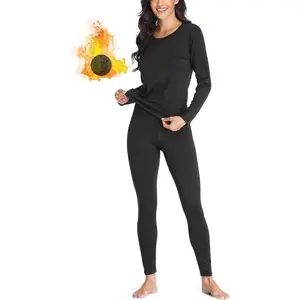 Women 's Thermal Underwear Set with Lightweight Ultra Soft Fleece Lined,Long John Set, Skiing Base Layer