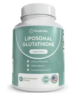 Rosabella Liposomal Glutathione 500mg – High Absorption Glutathione Supplement, Antioxidant Support, Cellular Health & Detox Support, 60 Capsules, 30 Day Supply, Daily Antioxidant Capsules
