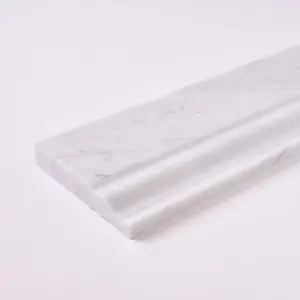 Carrara White Marble 4.75x12 Baseboard Molding